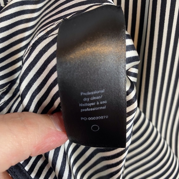 Rag and Bone Victor Silk Blouse in Black White Combo Size XS. - Picture 6 of 12